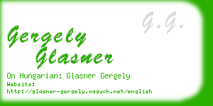 gergely glasner business card